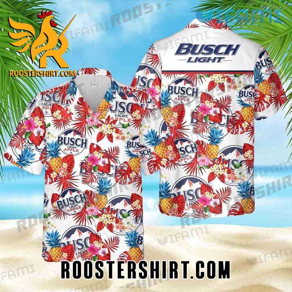 Quality Busch Light Apple Hawaiian Shirt Red Pineapple For Beer Fans