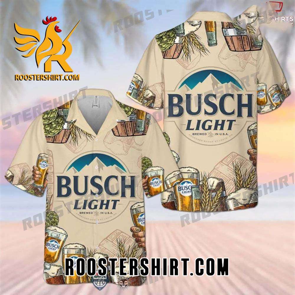Quality Busch Light Big Logo Hawaiian Shirt Busch Light Beer Fans Hawaiian Shirt