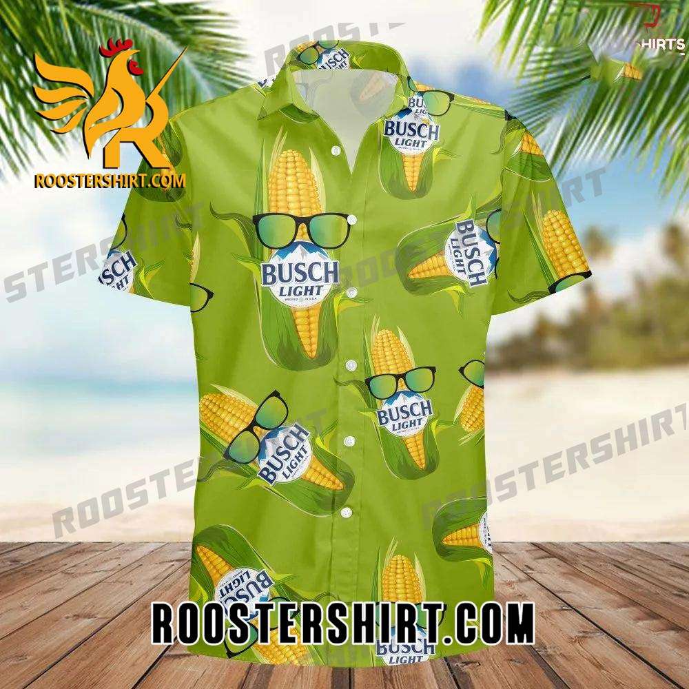 Quality Busch Light Corn Hawaiian Shirt Summer Busch Light Summer Beach Shirt