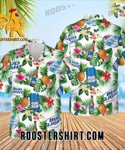 Quality Busch Light Hawaiian Shirt Bud Light Pineapple Flower Shirt