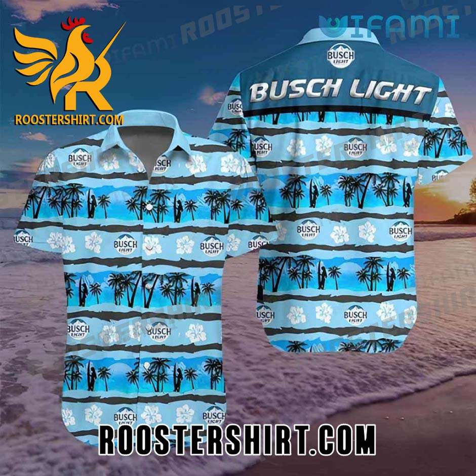 Quality Busch Light Hawaiian Shirt Floral Tropical For Beer Fans