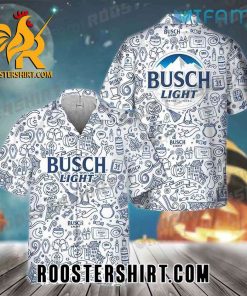 Quality Busch Light Hawaiian Shirt Halloween Doodle Art For Beer Fans