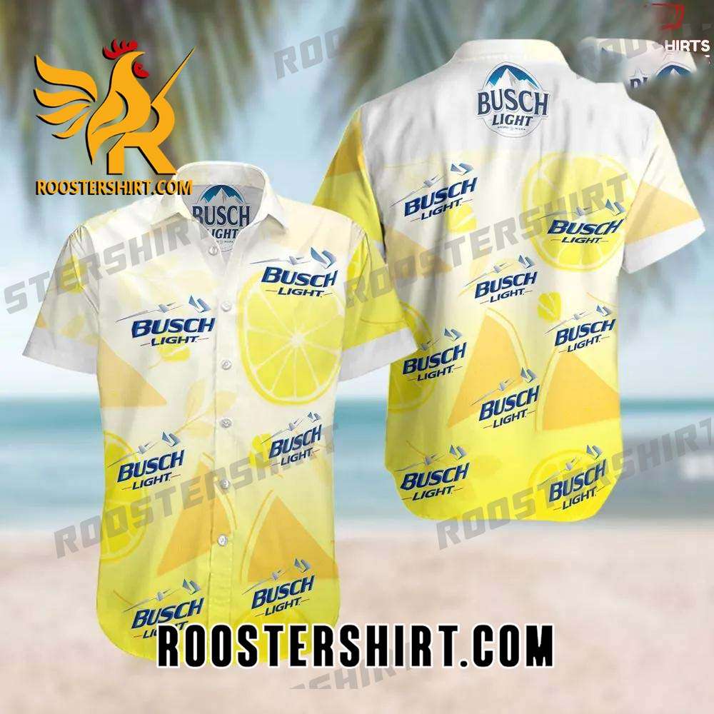 Quality Busch Light Summer Short Sleeve Hawaiian Beach Shirt