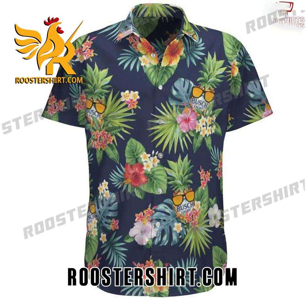 Quality Busch Light Tropical Plant Hawaiian Shirt