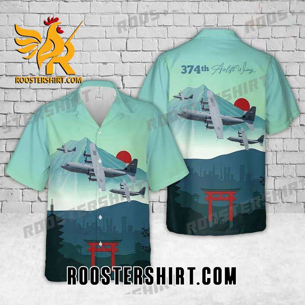 Quality C-130 Us Air Force 374th Airlift Wing Hawaiian Shirt Cheap