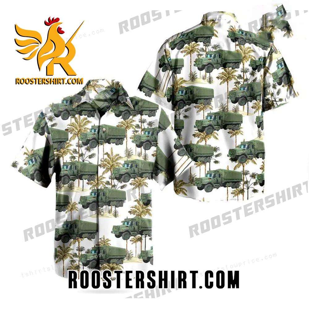 Quality Canadian Army Cargo Troop Carrying Vehicle tcv Button Up Hawaiian Shirt
