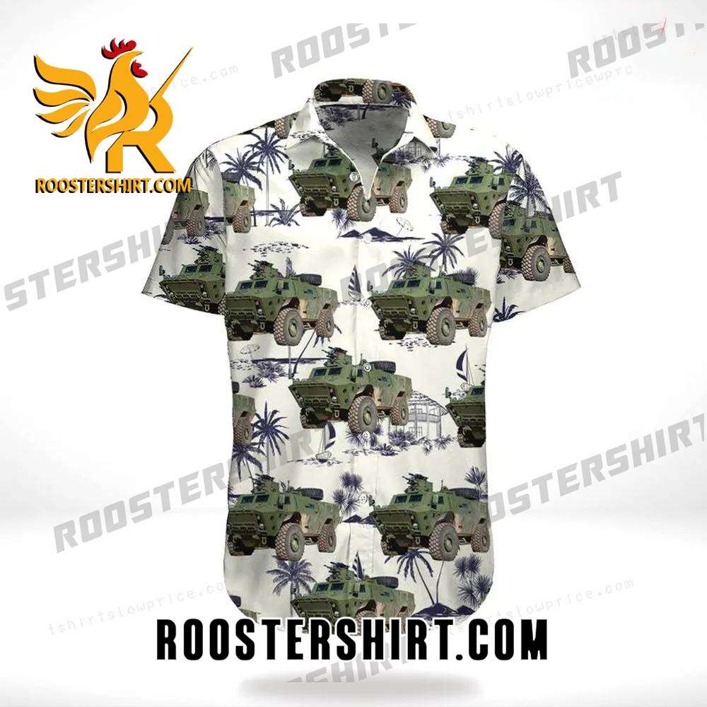 Quality Canadian Army Tapv Tactical Armoured Patrol Vehicle Button Up Hawaiian Shirt