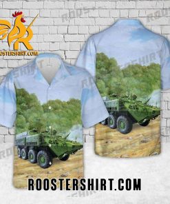 Quality Canadian Army Troop-cargo Vehicle tcv Variant Of The Armoured Combat Support Vehicle Button Up Hawaiian Shirt