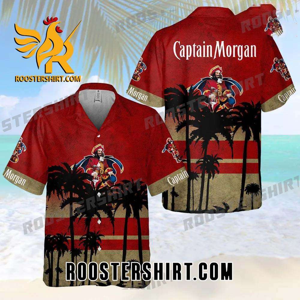 Quality Captain Morgan All Over Print 3D Hawaiian Shirt - Red