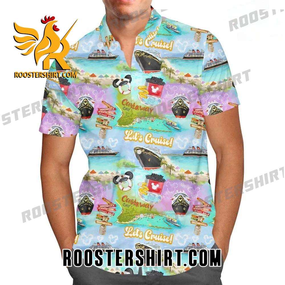 Quality Castaway Cay Disney Cruise Line Cartoon Graphics All Over Print 3D Hawaiian Shirt