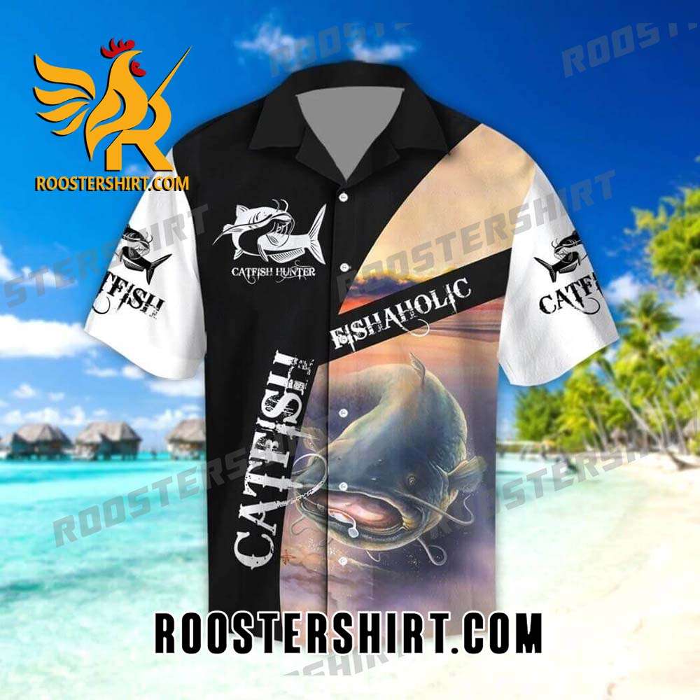 Quality Catfish Fishaholic Fishing Hawaiian Shirt