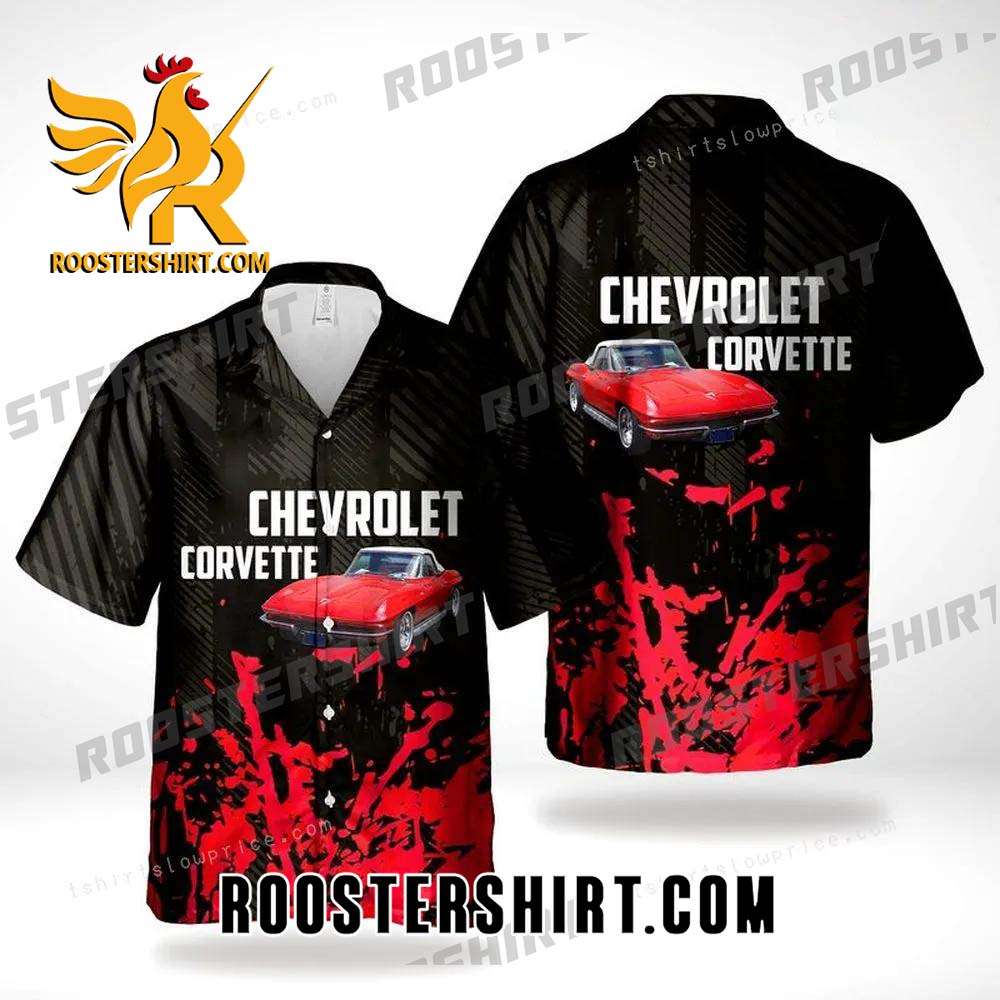 Quality Chevrolet Corvette c2 Sport Car Button Up Hawaiian Shirt