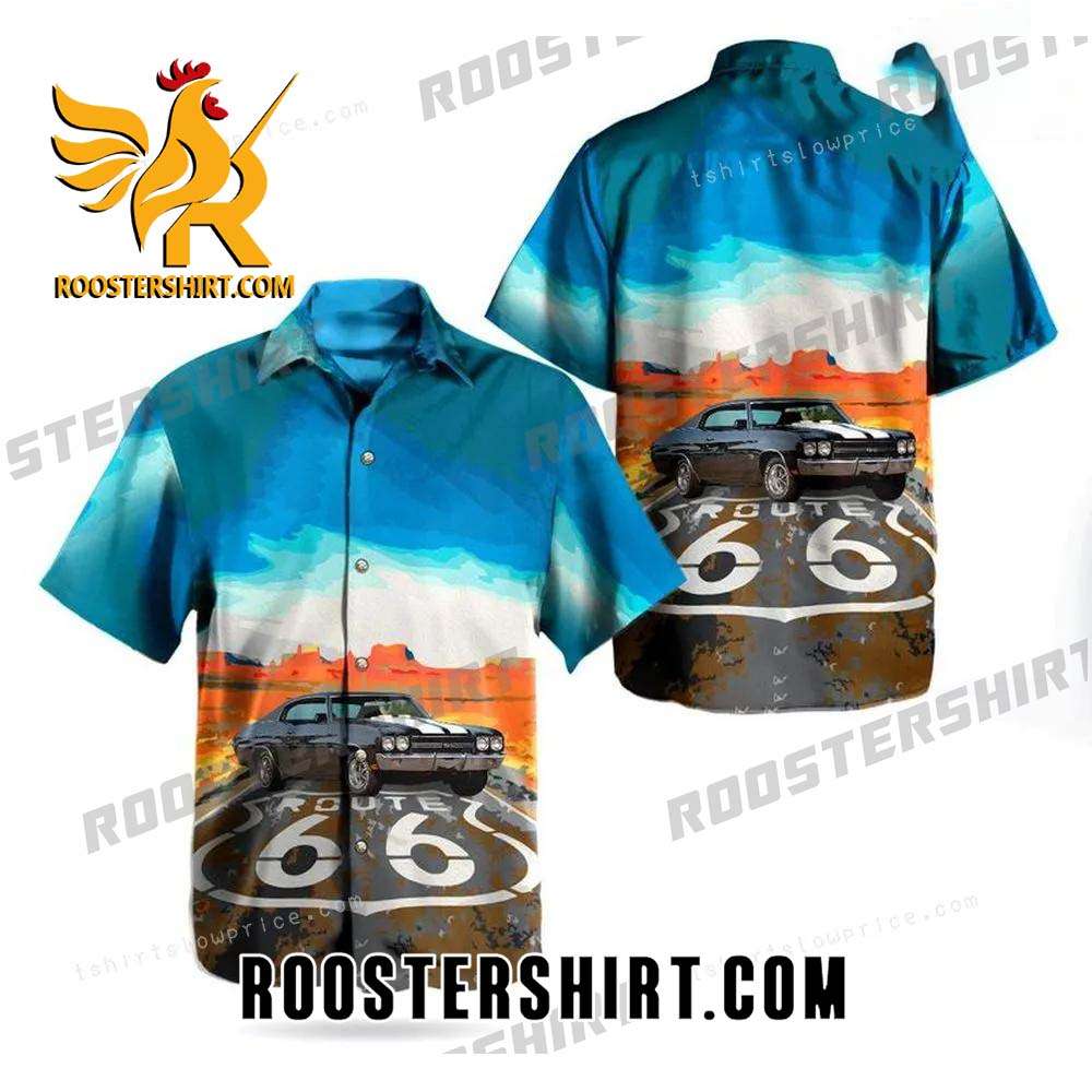 Quality Chevy Mid-sized Automobile Car 1970 Ss 396 Button Up Hawaiian Shirt