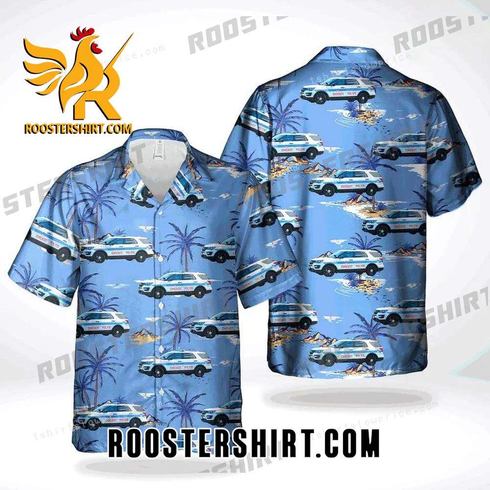 Quality Chicago Police Department Cpd Ford Interceptor Utility Button Up Hawaiian Shirt