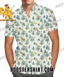 Quality Christmas Disney Forest Cartoon Graphics All Over Print 3D Hawaiian Shirt