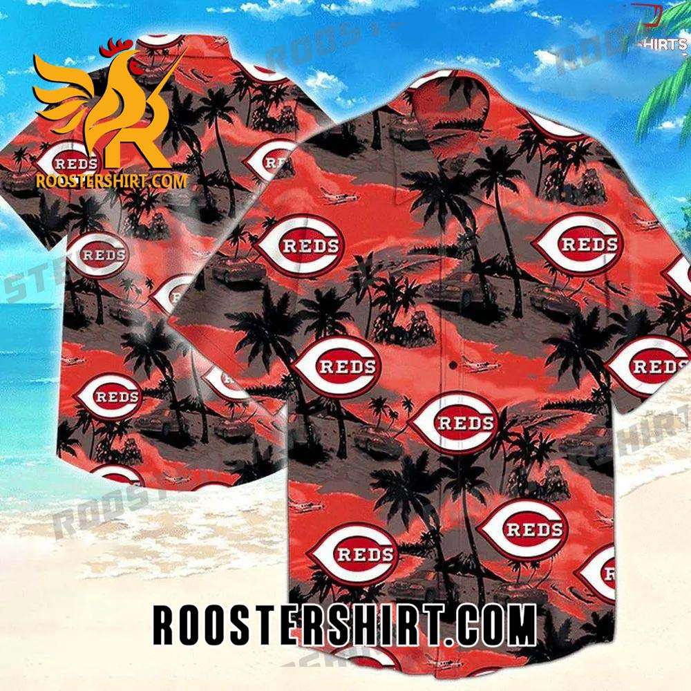 Quality Cincinnati Reds Tommy Bahama Hawaiian Shirt