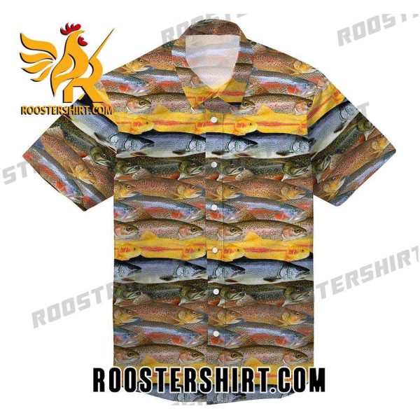 Quality Cool Trout Fishing Hawaiian 3D All Over Shirt Best Fishing Gifts