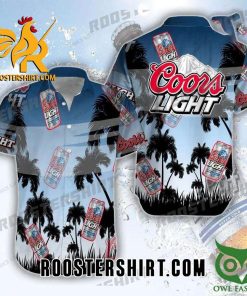 Quality Coors Light Beer Short Hawaiian Shirt Summer
