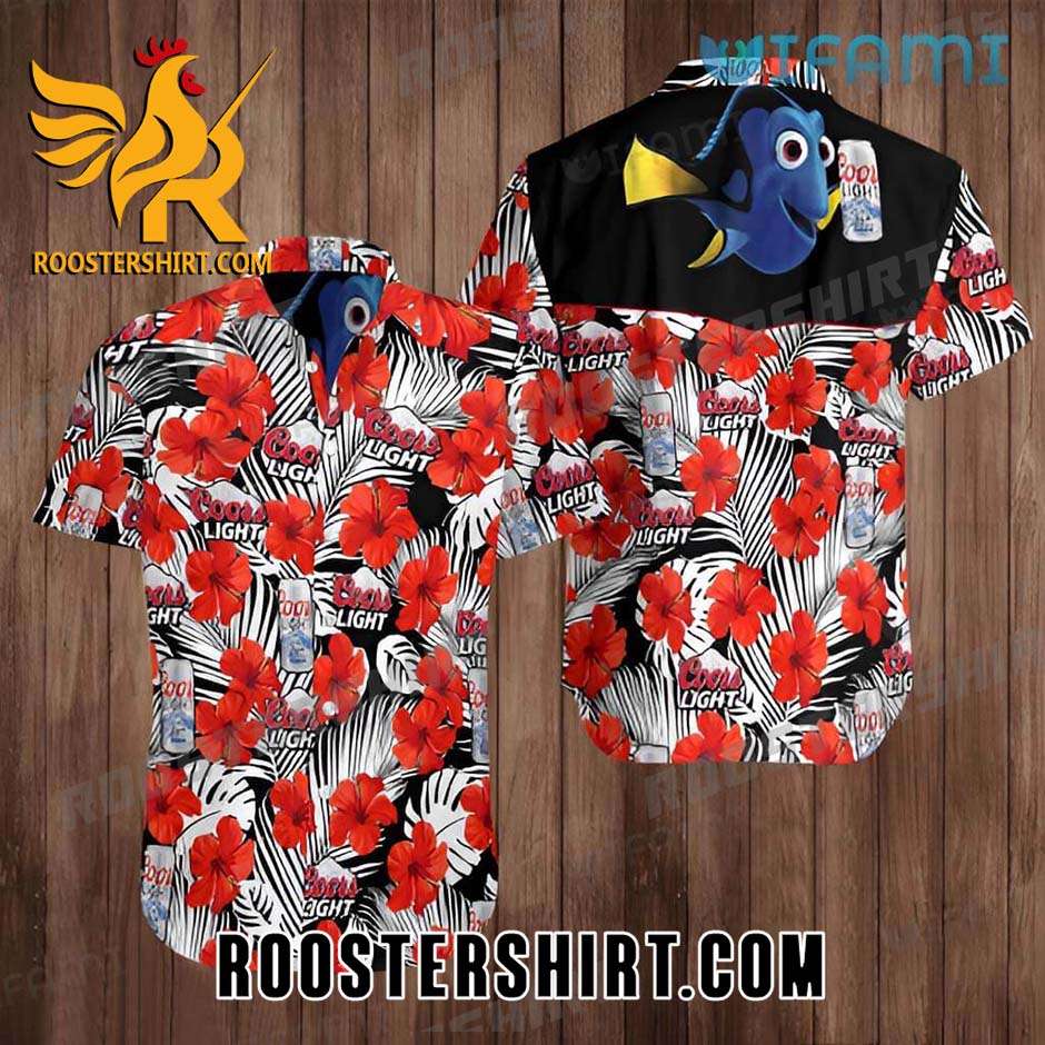 Quality Coors Light Hawaiian Shirt And Shorts Dory Hibiscus Beer Lovers Gift