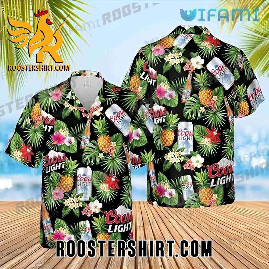 Quality Coors Light Hawaiian Shirt And Shorts Pineapple Hibiscus Gift For Beer Lovers