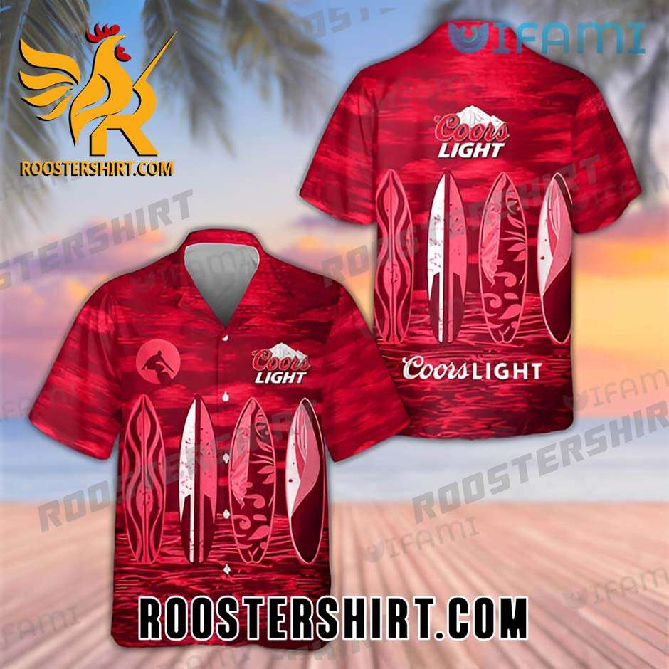 Quality Coors Light Hawaiian Shirt And Shorts Surfing Gift For Beer Lovers
