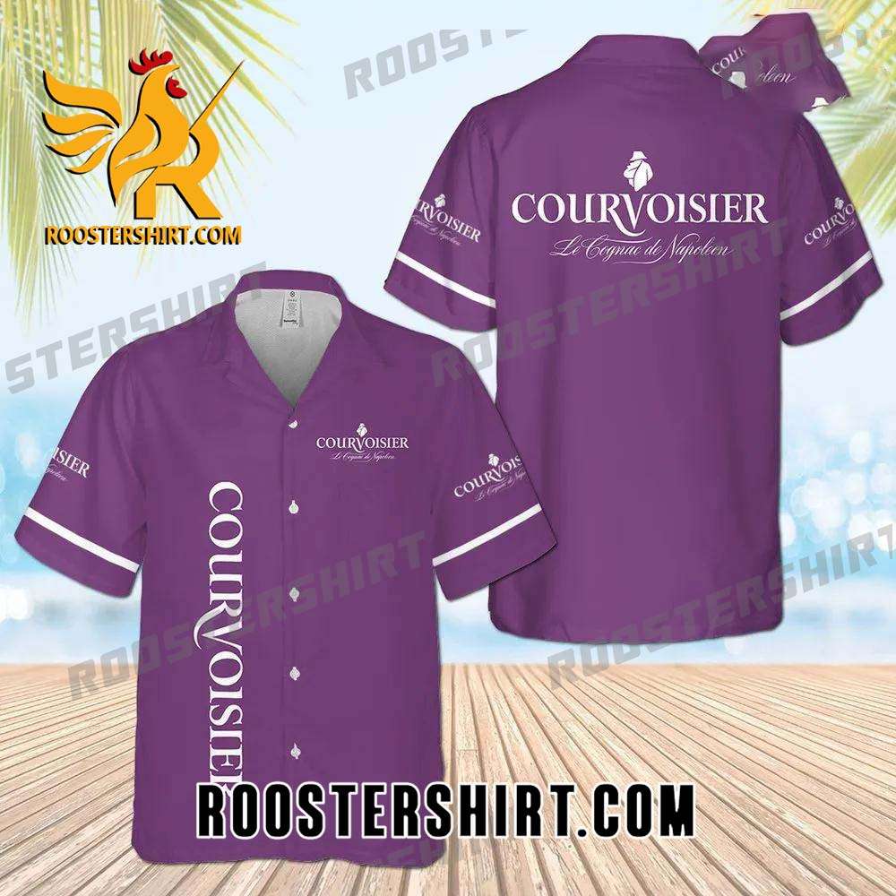 Quality Courvoisier Cognac All Over Print 3D Aloha Summer Beach Hawaiian Shirt - Purple