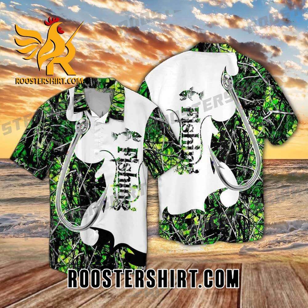 Quality Crack Fishing Camo Hawaiian Shirt