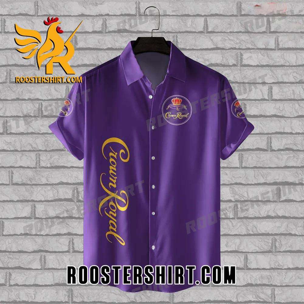 Quality Crown Royal All Over Print 3D Purple Hawaiian Shirt