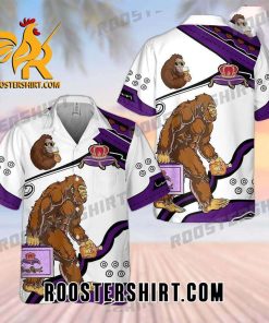 Quality Crown Royal Big Foot All Over Print 3D Aloha Summer Beach Hawaiian Shirt – White