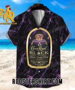 Quality Crown Royal Black All Over Print 3D Short Hawaiian Shirt