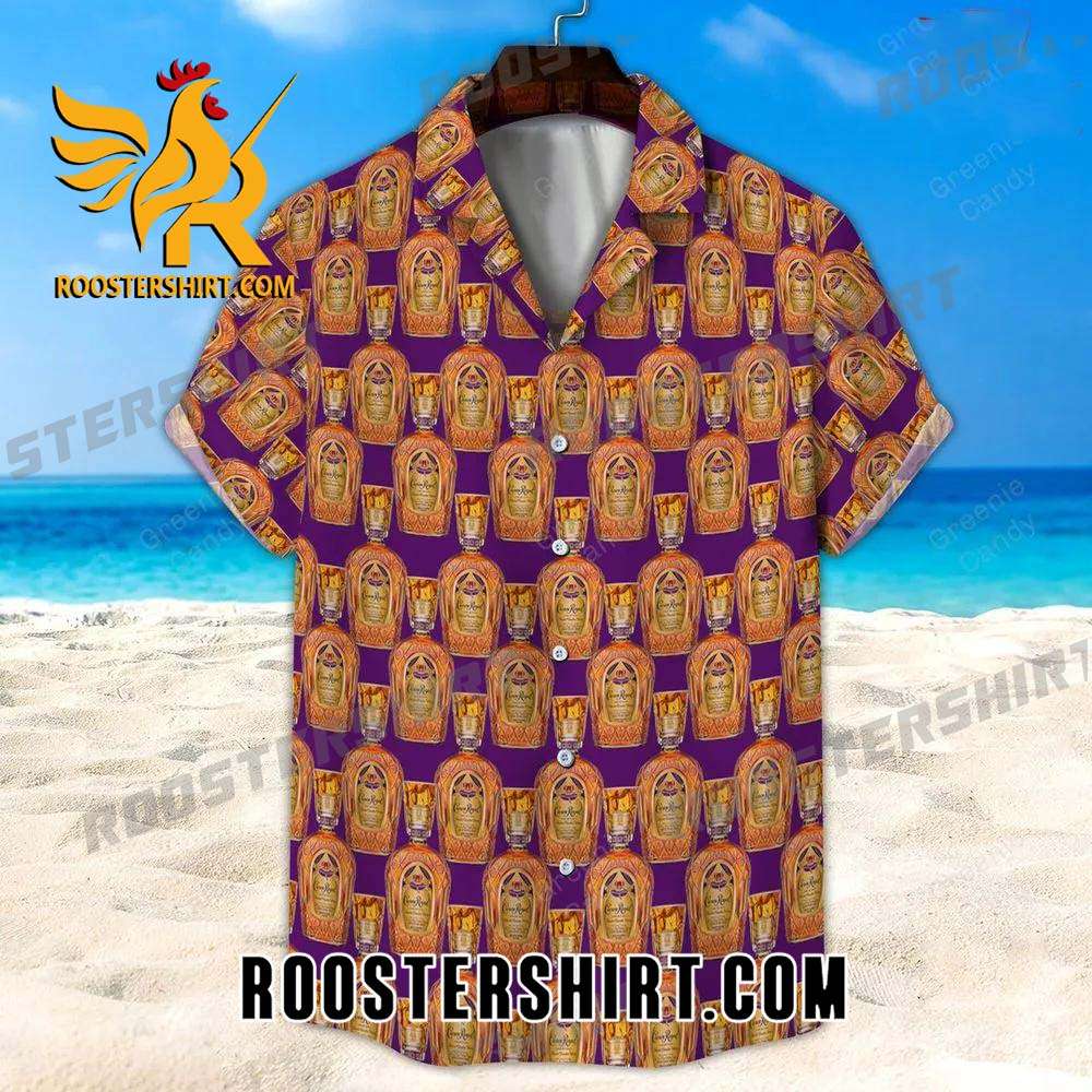 Quality Crown Royal Bottle Seamless Pattern All Over Print 3D Hawaiian Shirt