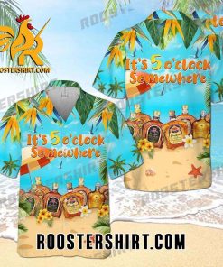 Quality Crown Royal Collections Its 5 Oclock Somewhere All Over Print 3D Aloha Summer Beach Hawaiian Shirt