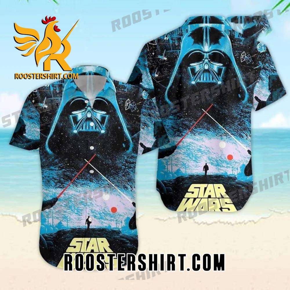Quality Darth Vader Star Wars Galaxy All Over Print 3D Hawaiian Shirt - Black Blue