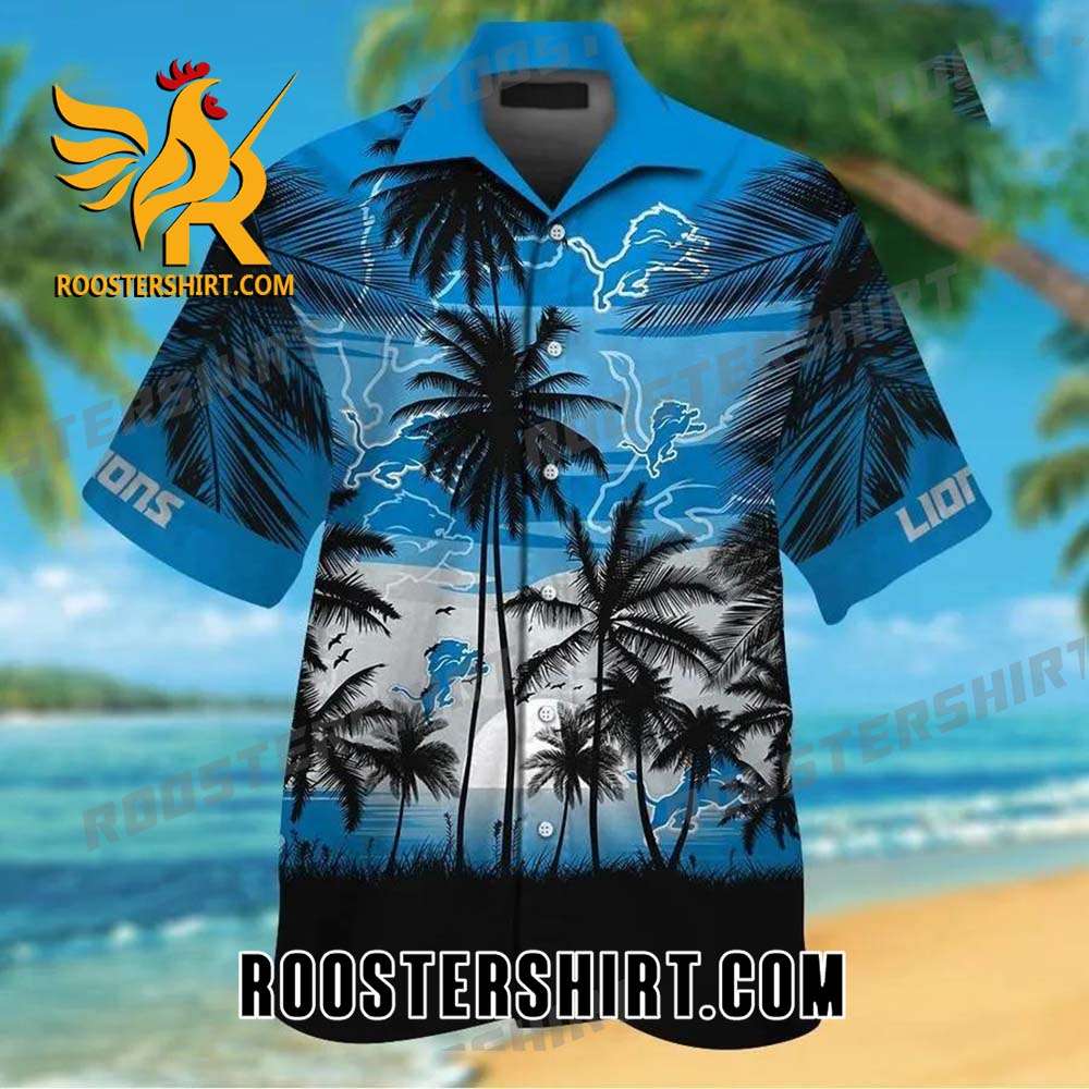 Quality Detroit Lions Short Sleeve Aloha Hawaiian Shirts For Men Women Shirt