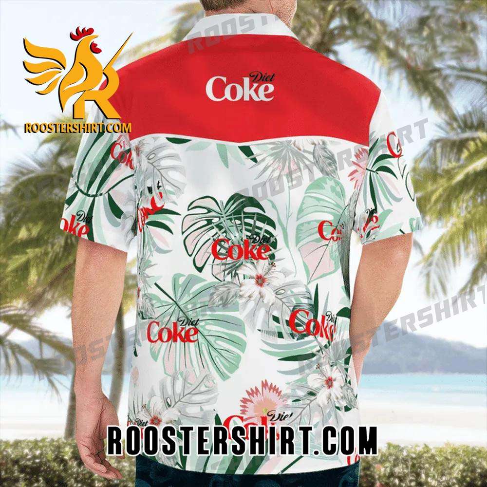 Quality Diet Coke Logo All Over Print 3D Flowery Hawaiian Shirt