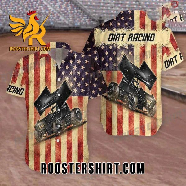 Quality Dirt Racing Flag Usa Hawaiian Shirt