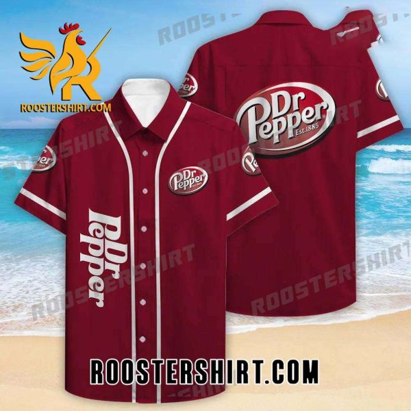 Quality Dr Pepper All Over Print 3D Hawaiian Shirt – Red