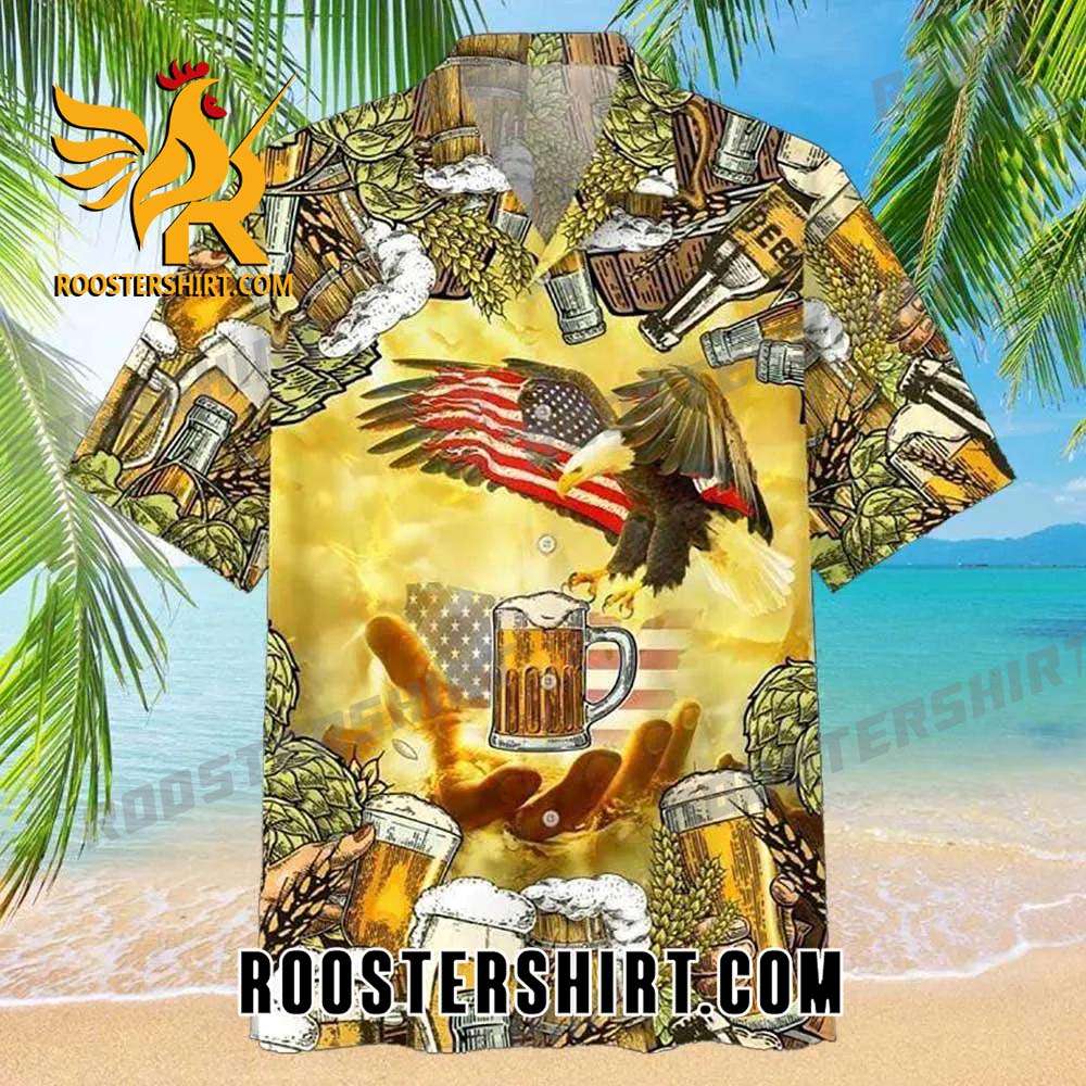 Quality Eagles And Beer Hawaiian Shirt