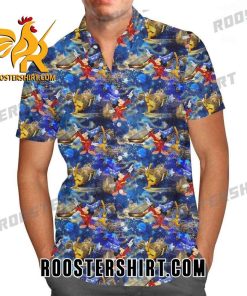 Quality Fantasia Mickey Mouse Disney Cartoon Graphics All Over Print 3D Hawaiian Shirt – Navy