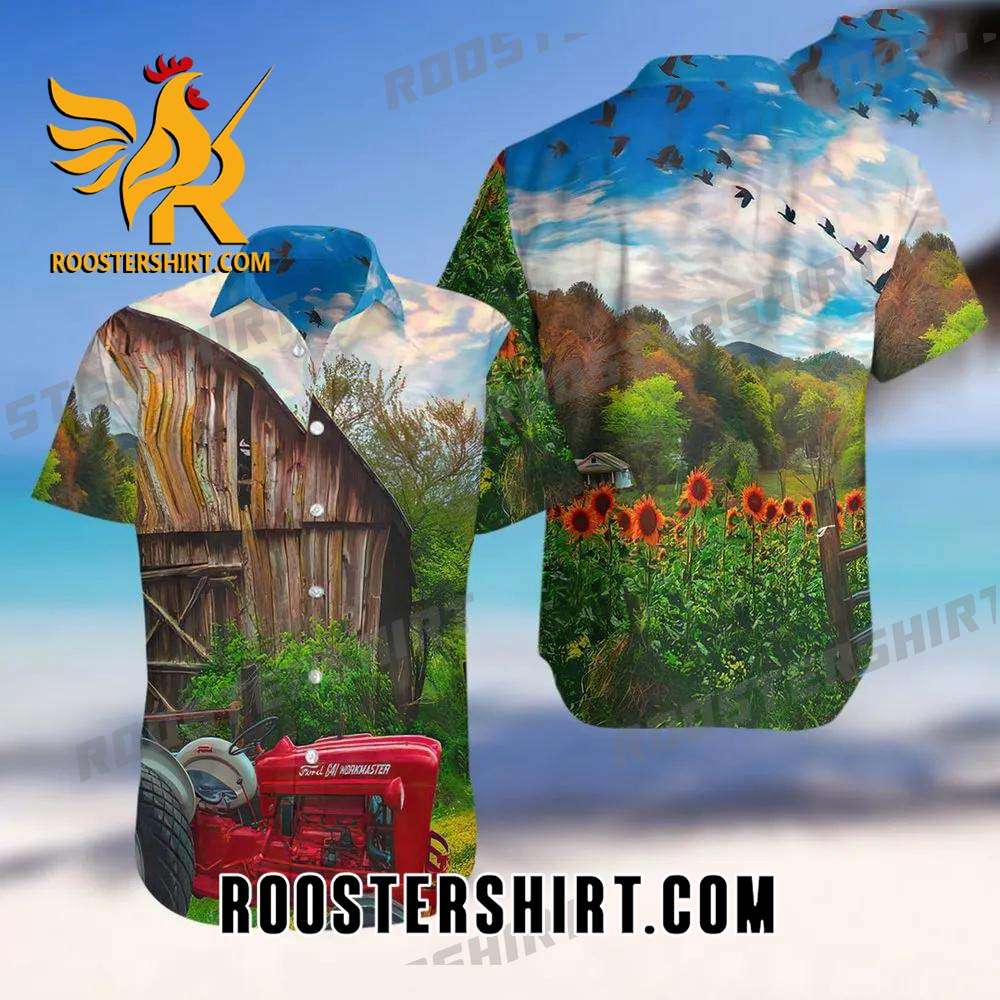 Quality Farm Country All Over Print 3dsummer Short Sleeve Hawaiian Beach Shirt