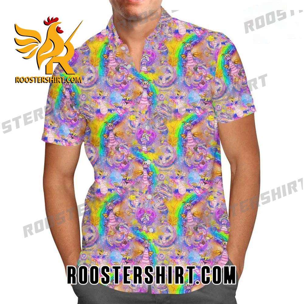 Quality Figment Rainbow Disney Cartoon Graphics All Over Print 3D Hawaiian Shirt