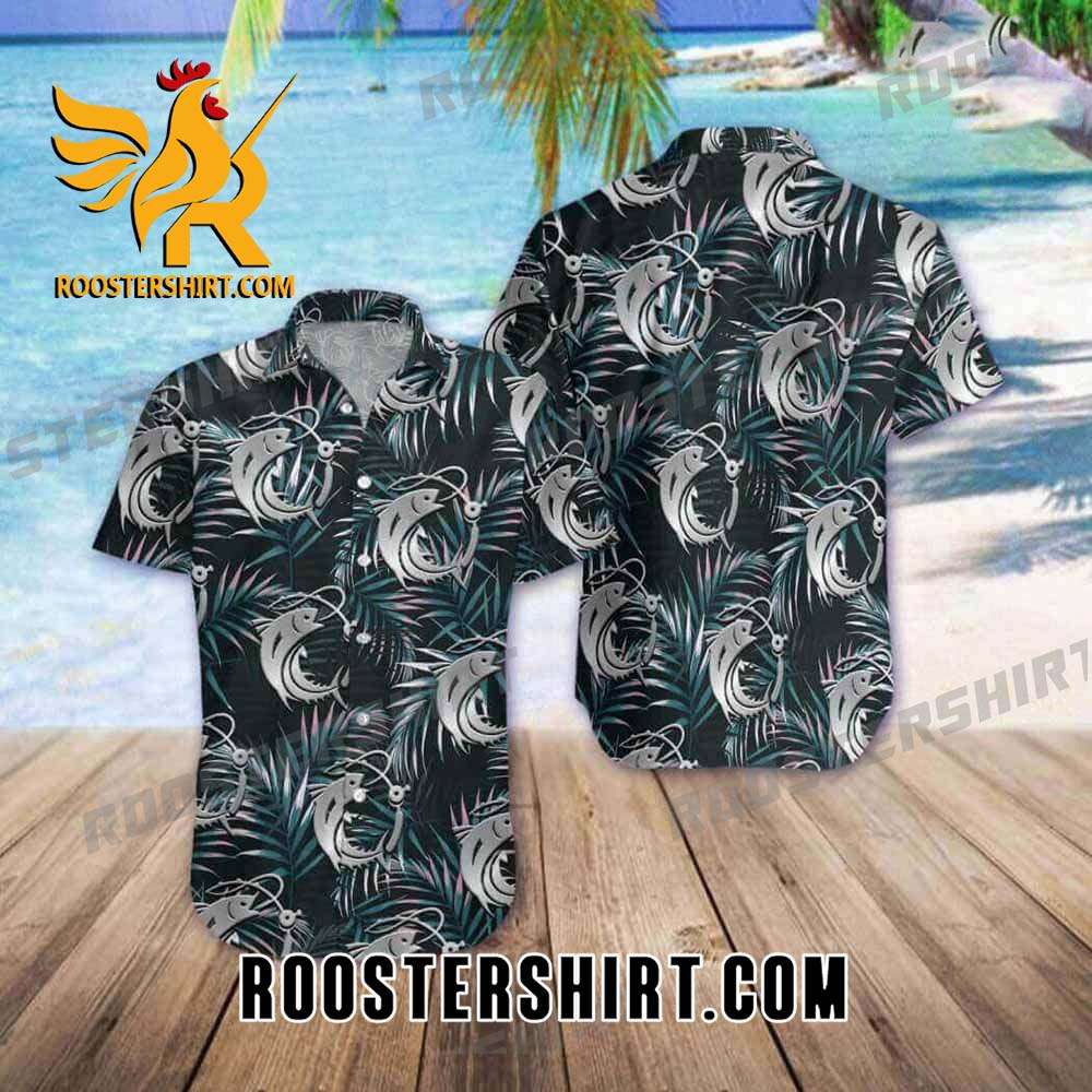 Quality Fishing Hook Tropical Pattern Hawaiian Shirt