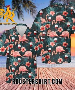 Quality Flamingo And Wine Hawaii Shirt