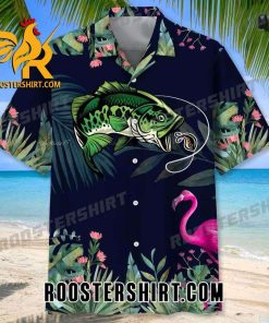 Quality Flamingo Tropical Bass Fishing Hawaiian Shirt
