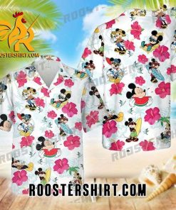 Quality Floral Mickey Surfing Hawaiian Shirt Outfit