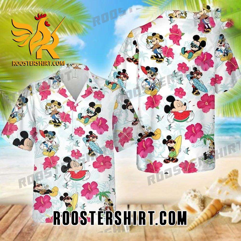 Quality Floral Mickey Surfing Hawaiian Shirt Outfit