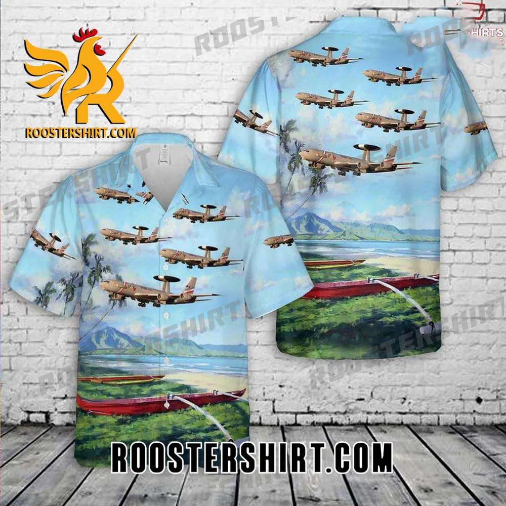 Quality France Air Force Boeing E-3f Sentry 707-300 Hawaiian Shirt For Men And Women