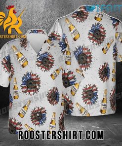 Quality Modelo Hawaiian Shirt And Shorts Usa Flag Sunflower Gift For Beer Fans