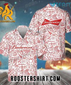 Quality Quality Budweiser Hawaiian Shirt And Shorts Halloween Doodle Art Beer Lovers Gift