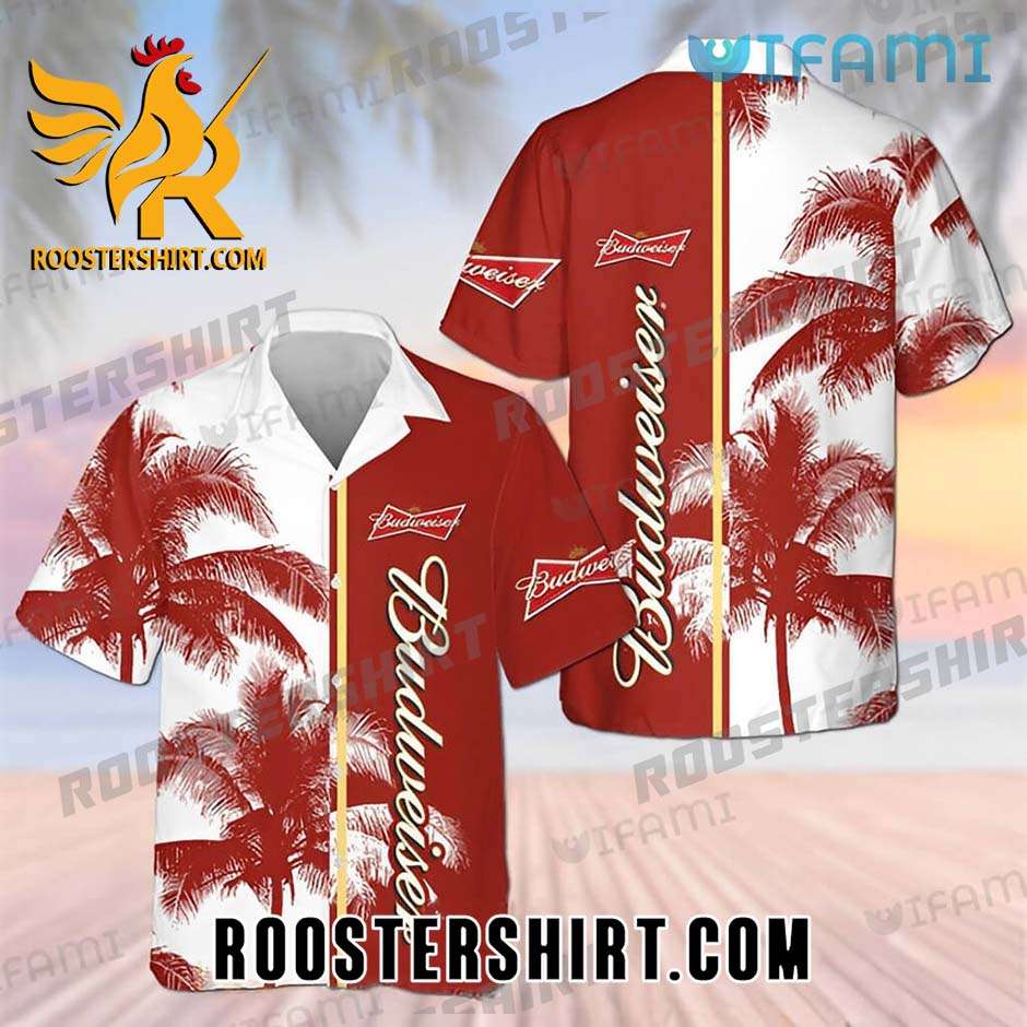 Quality Quality Budweiser Hawaiian Shirt And Shorts Tropical Coconut Tree Beer Lovers Gift